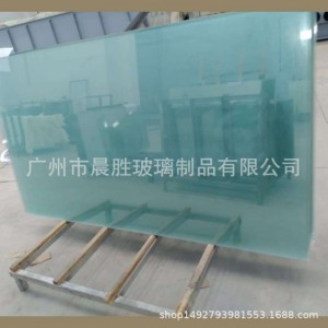高透高清超白钢化玻璃加工3/4/5/6mm低铁透金晶水切割开孔