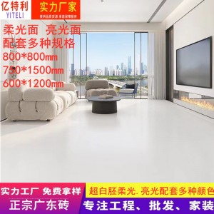 佛山瓷砖超白胚天鹅绒柔光砖750x1500地砖客餐厅地板砖卫生间墙砖