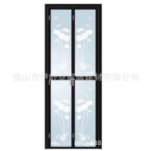 窄边框小折叠门无下轨洗手间门出租屋工程厕所门铝合金隔断玻璃门